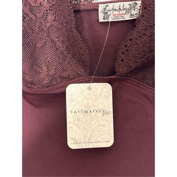 Intimately Free People Brown lace tank top size large. C35-4 - Picture 4 of 5